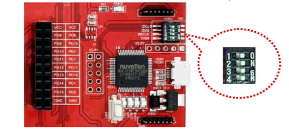 NuMaker-IoT-M487 開發(fā)板 ISW1 配置